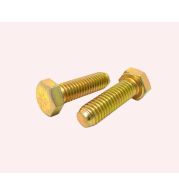 Heavy Duty Brass Hexagonal Bolts Grade 8.8, Oversized High Tensile Hex Head Bolts for Structural Machinery and Heavy Equipment Industrial Applications